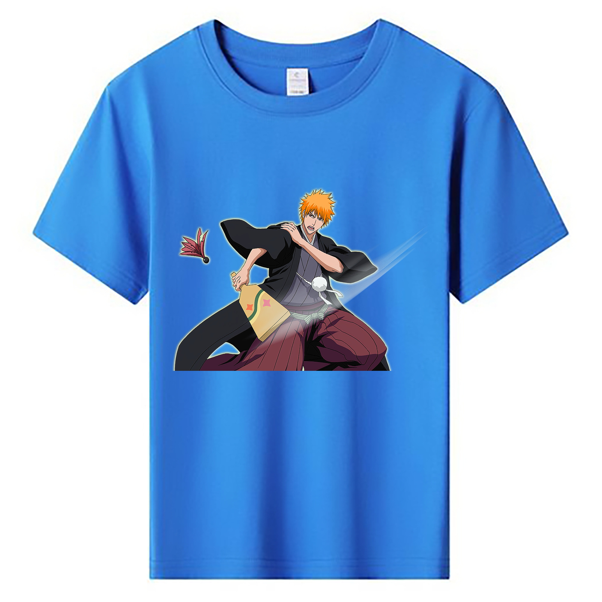 （画像用） ブリーチ 黒崎一護（くろさき いちご）BLEACH Kurosaki Ichigo 綿100％キッズTシャツ（フロントプリント）